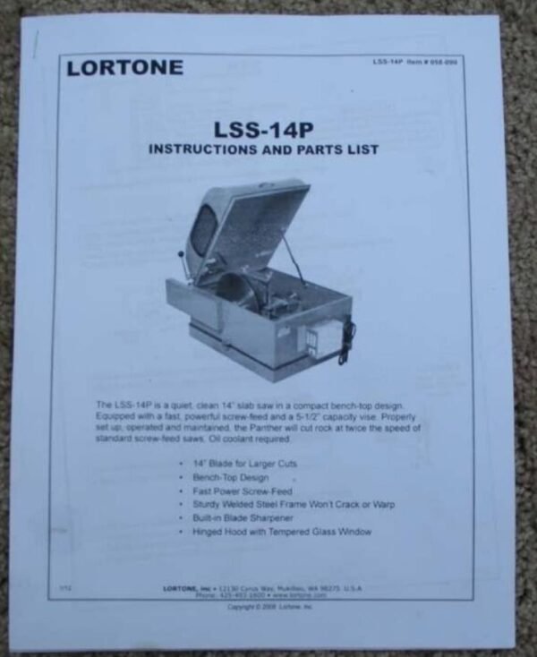Lortone 14" Slab Saw looks - Image 3