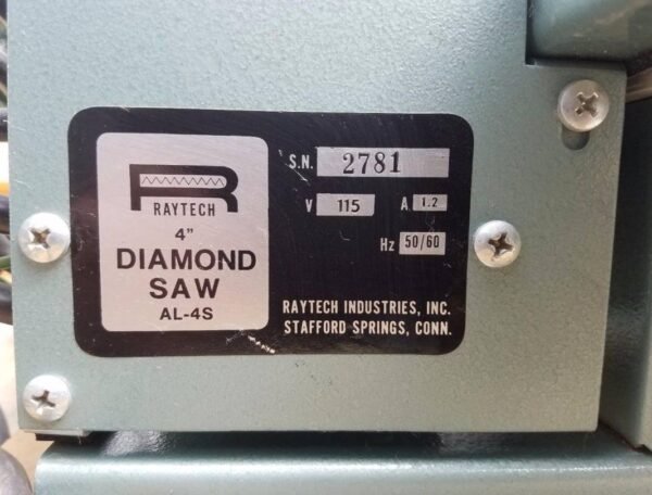 RAYTECH AL-4S 4" FACETERS TRIM SAW - Image 4