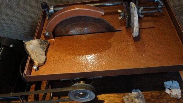 LORTONE TS 8 LAPIDARY 8 " WET SLAB SAW NEW MOTOR SWITCH CORD WOOD BASE GREAT