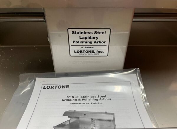 LORTONE 6"- 6 WHEEL STAINLESS LAPIDARY POLISHING ARBOR W/ H2O SYSTEM AND MOTOR - Image 4