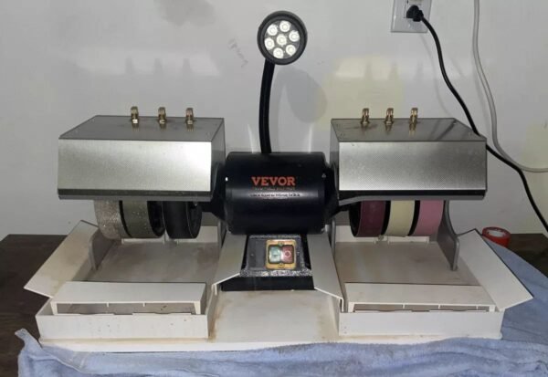Vevor Cabbing Machine 6” 1800rpm Lapidary Gem Polishing Wheels Machine Cabochon