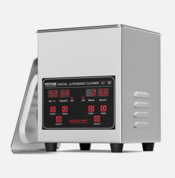 VEVOR 1.3L Ultrasonic Cleaner 50W Cleaning Machine Timer Basket & Heater 40kHz