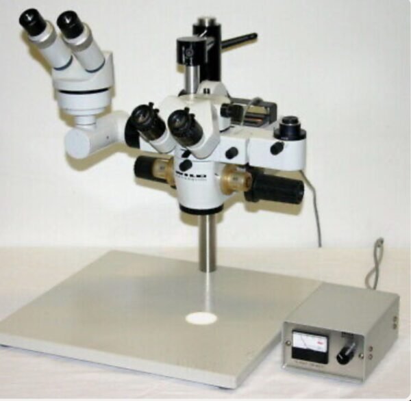 WILD HEERBRUGG TABLE TOP OPERATING SURGICAL MICROSCOPE, MODEL M650 CAMERA MOUNT - Image 12