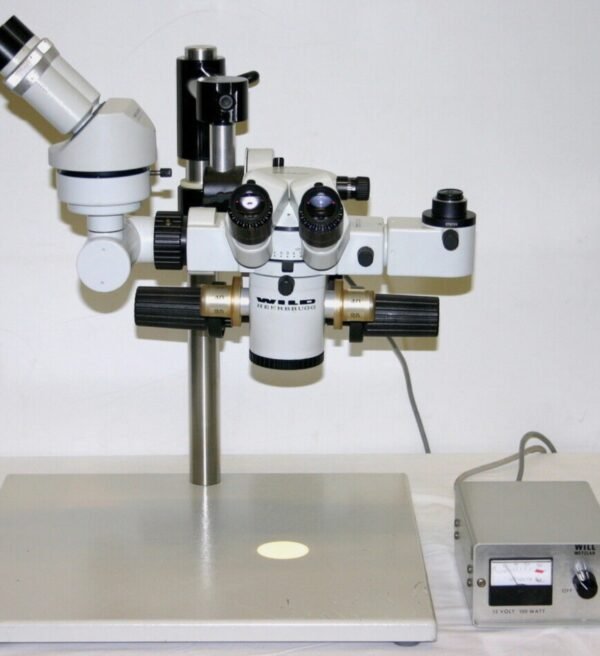 WILD HEERBRUGG TABLE TOP OPERATING SURGICAL MICROSCOPE, MODEL M650 CAMERA MOUNT - Image 2