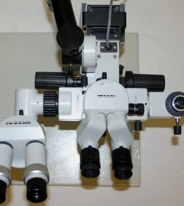 WILD HEERBRUGG TABLE TOP OPERATING SURGICAL MICROSCOPE, MODEL M650 CAMERA MOUNT - Image 4