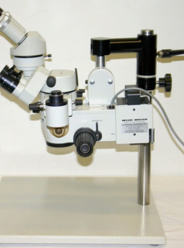 WILD HEERBRUGG TABLE TOP OPERATING SURGICAL MICROSCOPE, MODEL M650 CAMERA MOUNT - Image 5